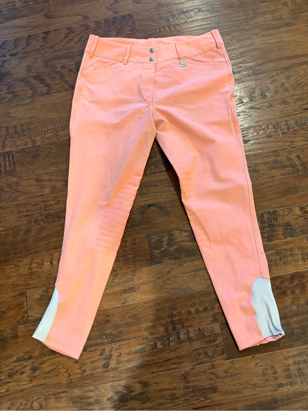 Tuffrider Peach Pink Knee Patch Breeches